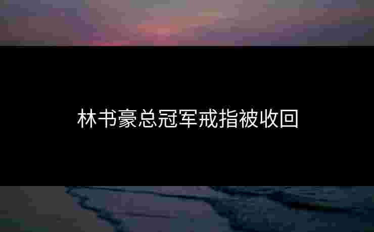林书豪总冠军戒指被收回