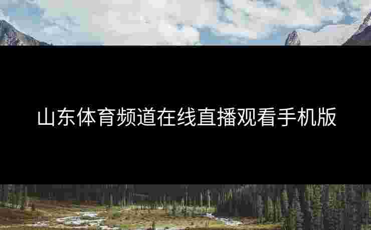 山东体育频道在线直播观看手机版